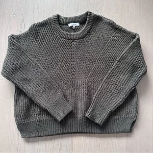 Madewell Olive Green Chunky Knit Sweater